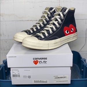 comme does garçon high top converse size 7 men’s